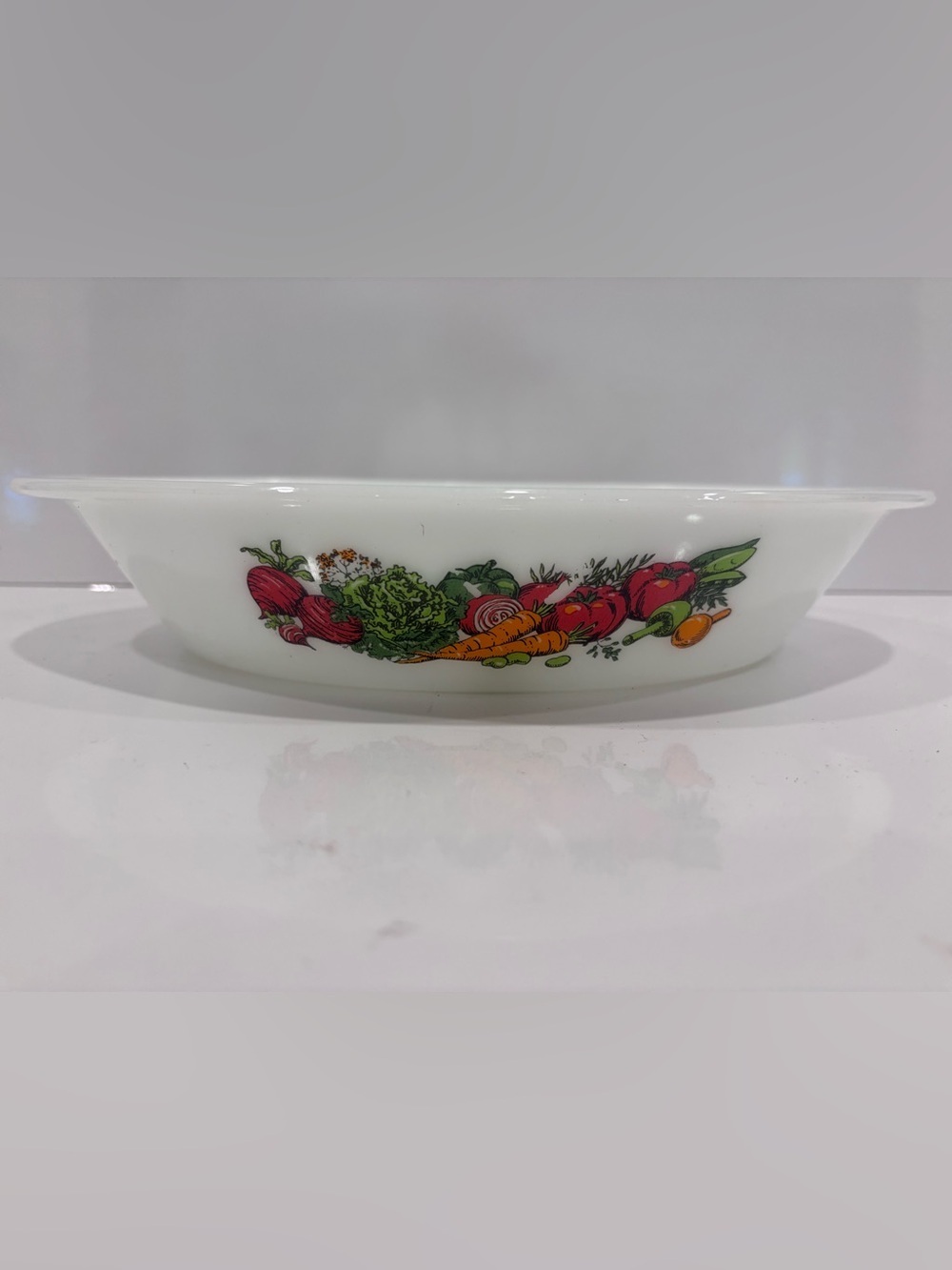 Vintage GLASBAKE #J-2352 DIVIDED SERVING Dish Bowl GLASSBAKE Vegetable